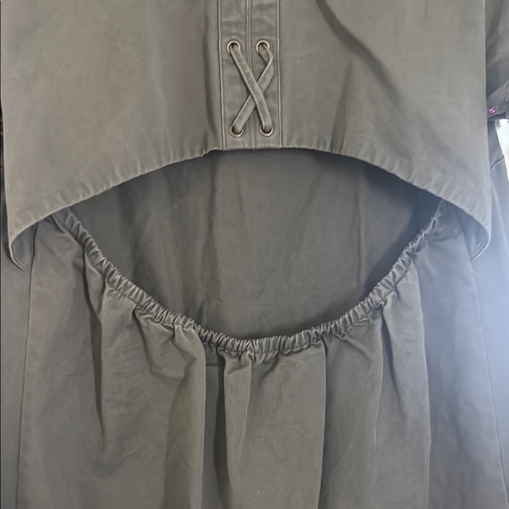 J.O.A. Khaki Dress with Fringe Details - Picture 5 of 9